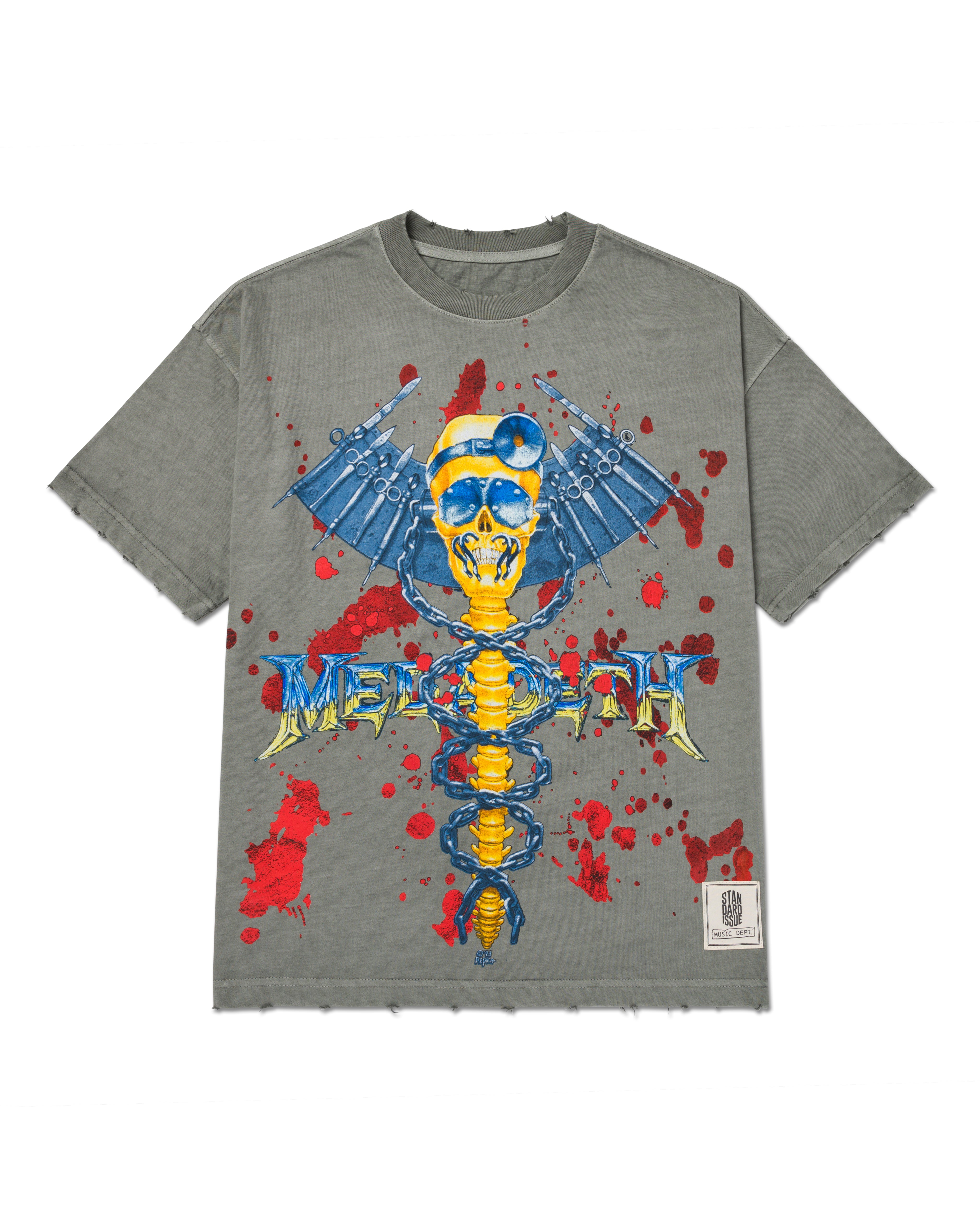Megadeth Dr Vic Boxy Tee Washed Concrete