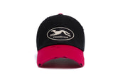 Hound Two Tone Distressed Black Strap Back Hat