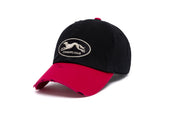 Hound Two Tone Distressed Black Strap Back Hat