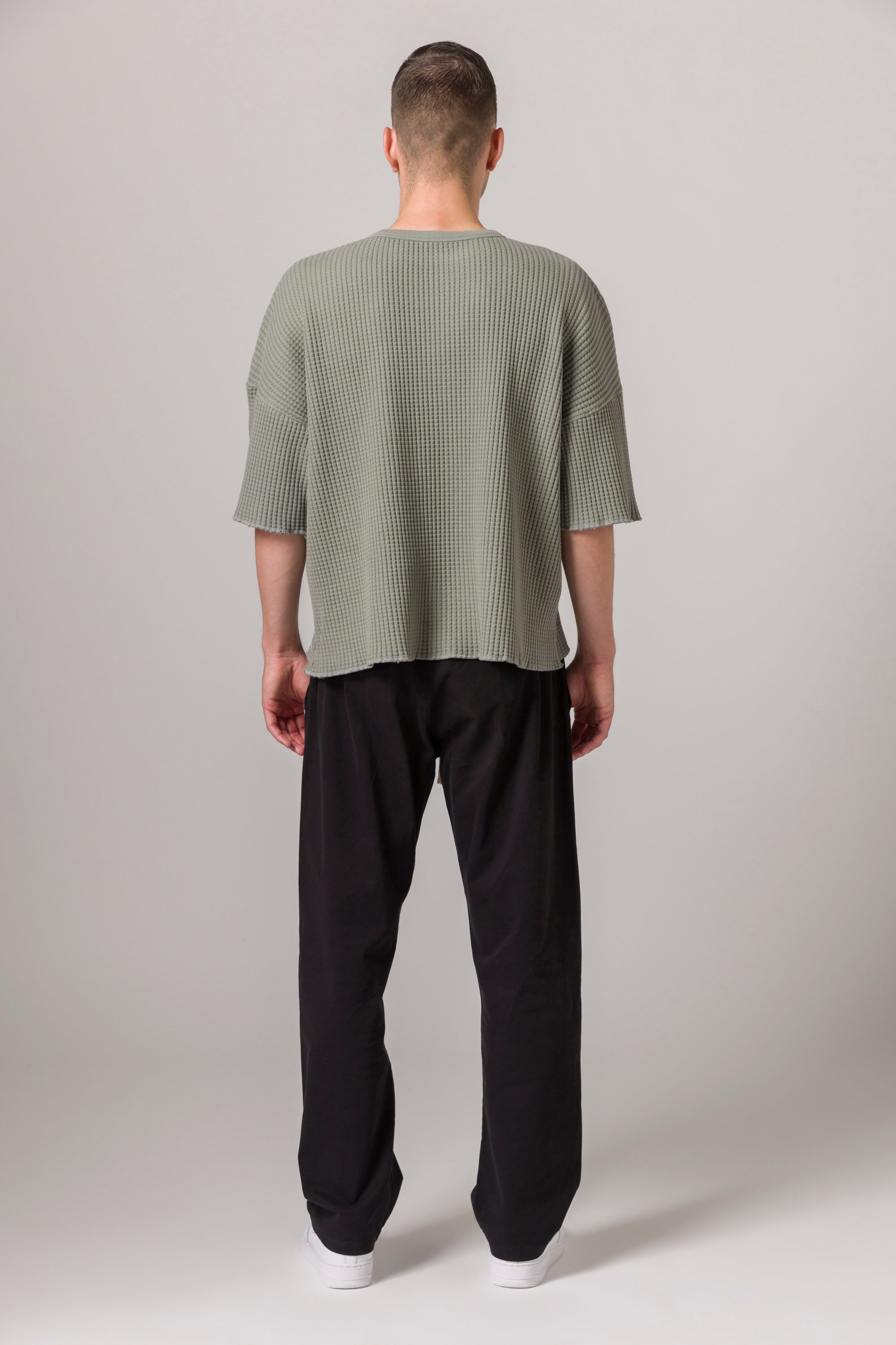 Short Sleeve Thermal Sweater Concrete