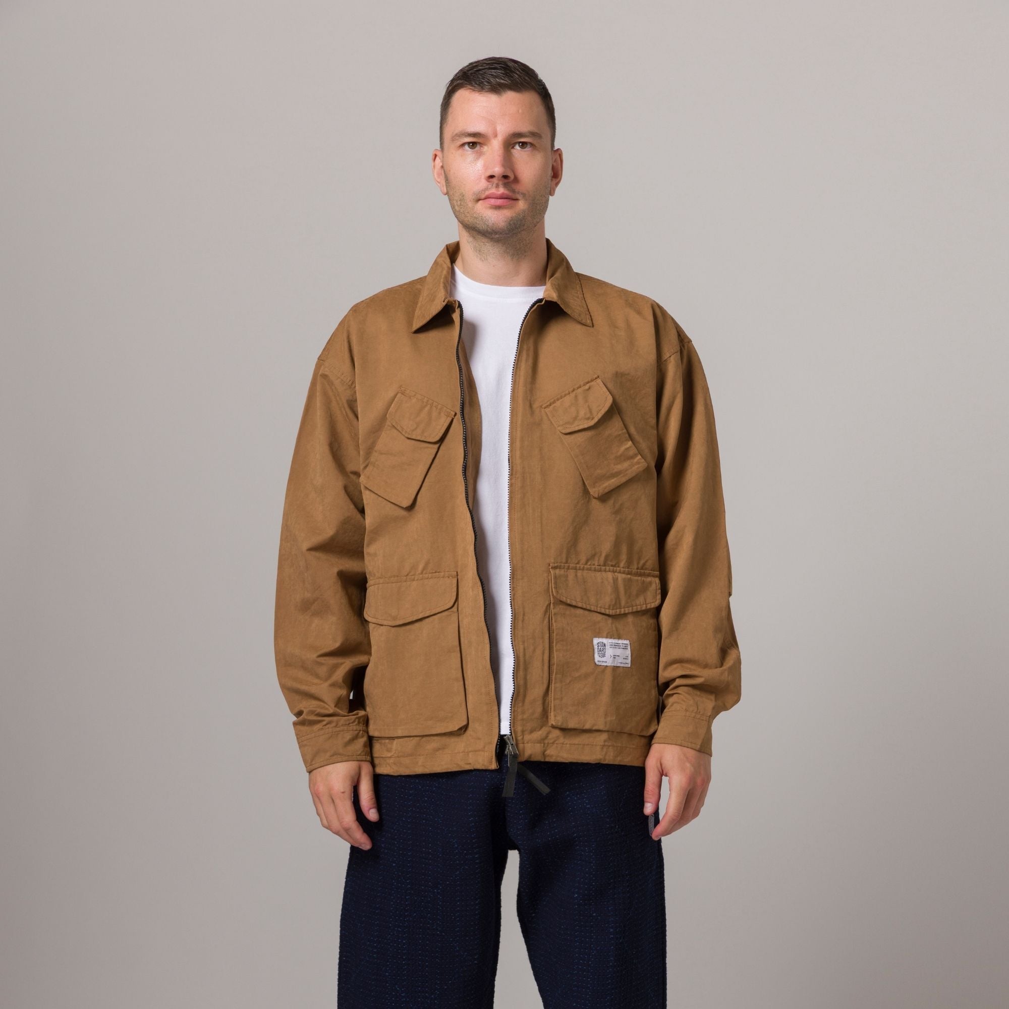 Suede Field Jacket Tan