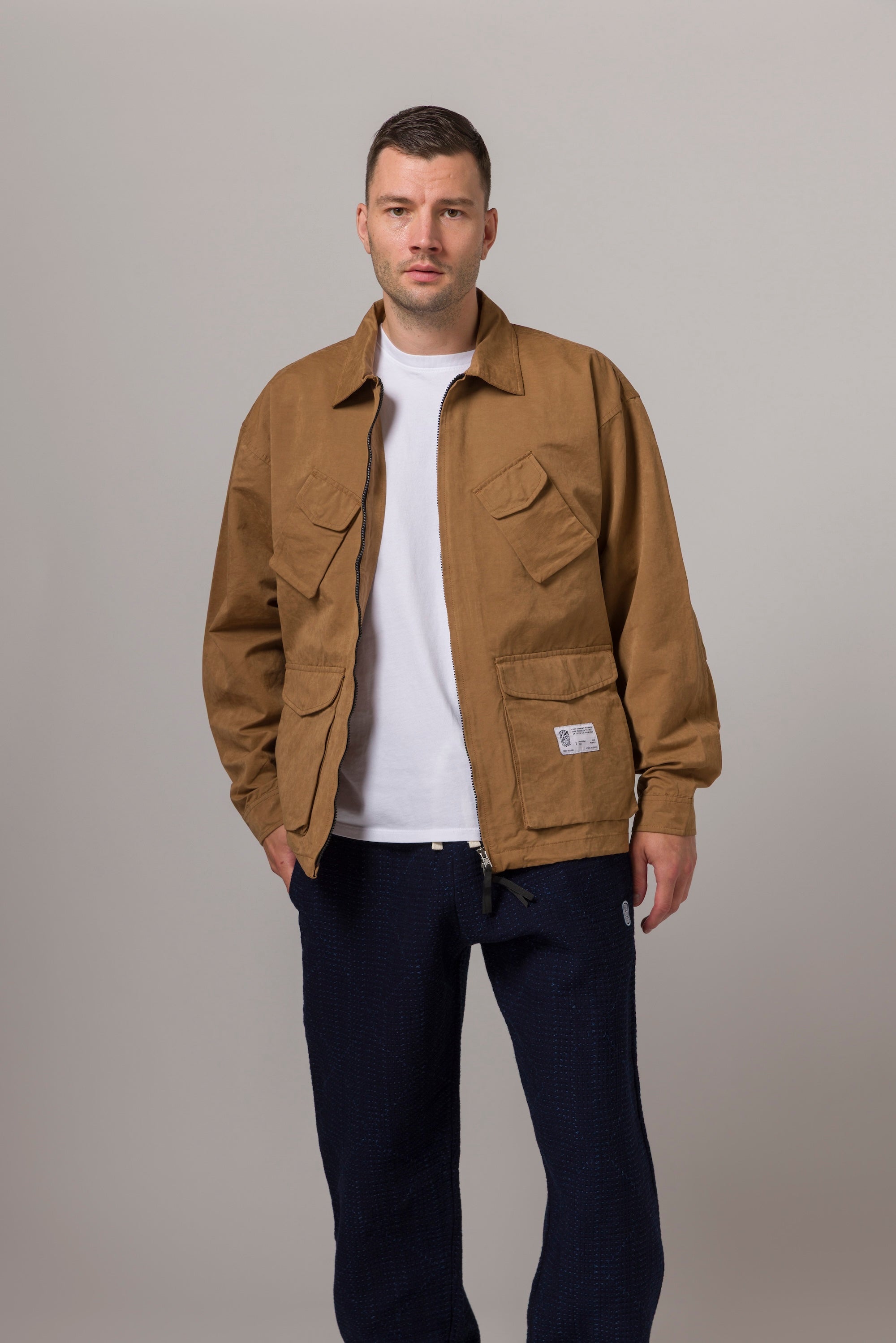 Suede Field Jacket Tan