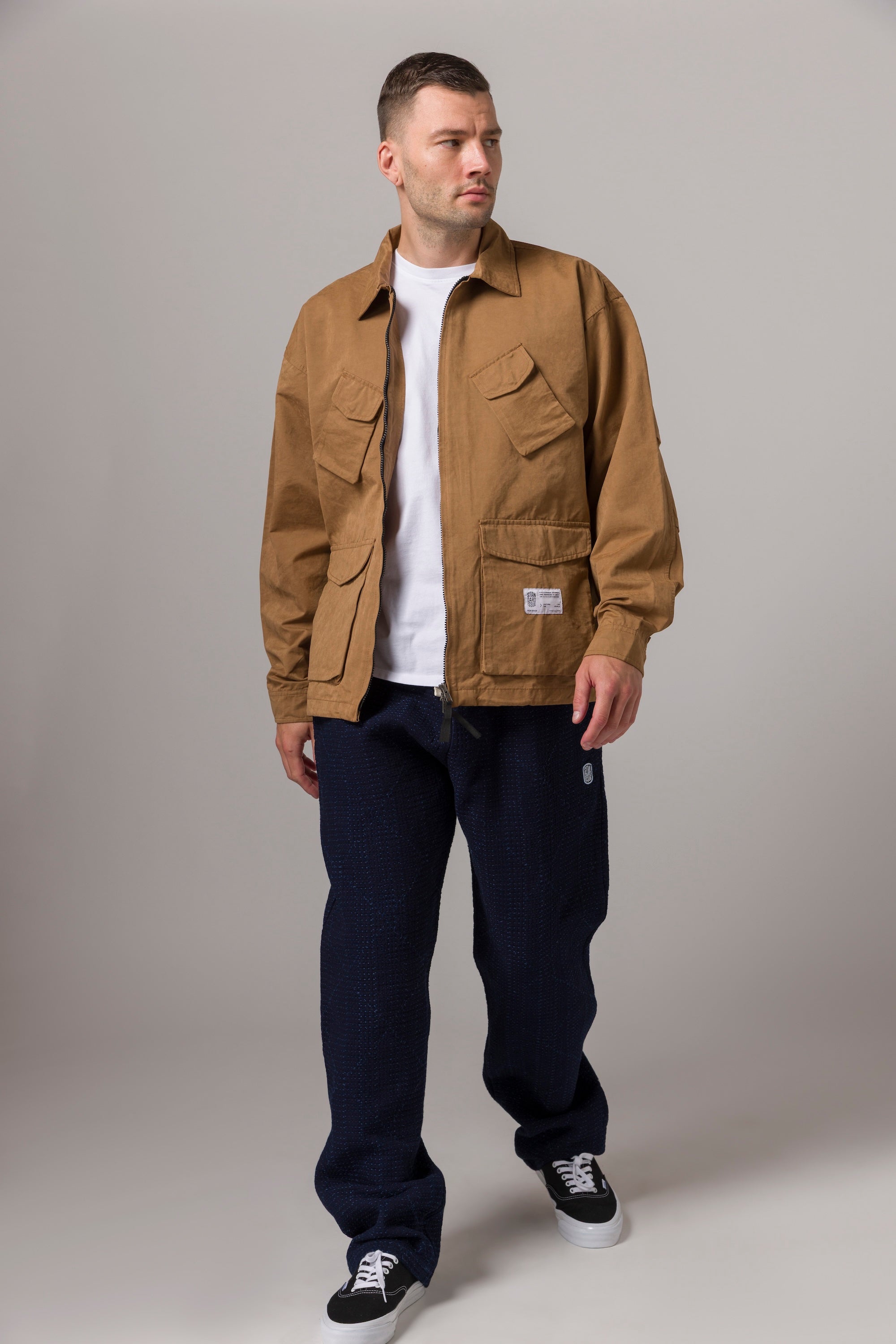 Suede Field Jacket Tan
