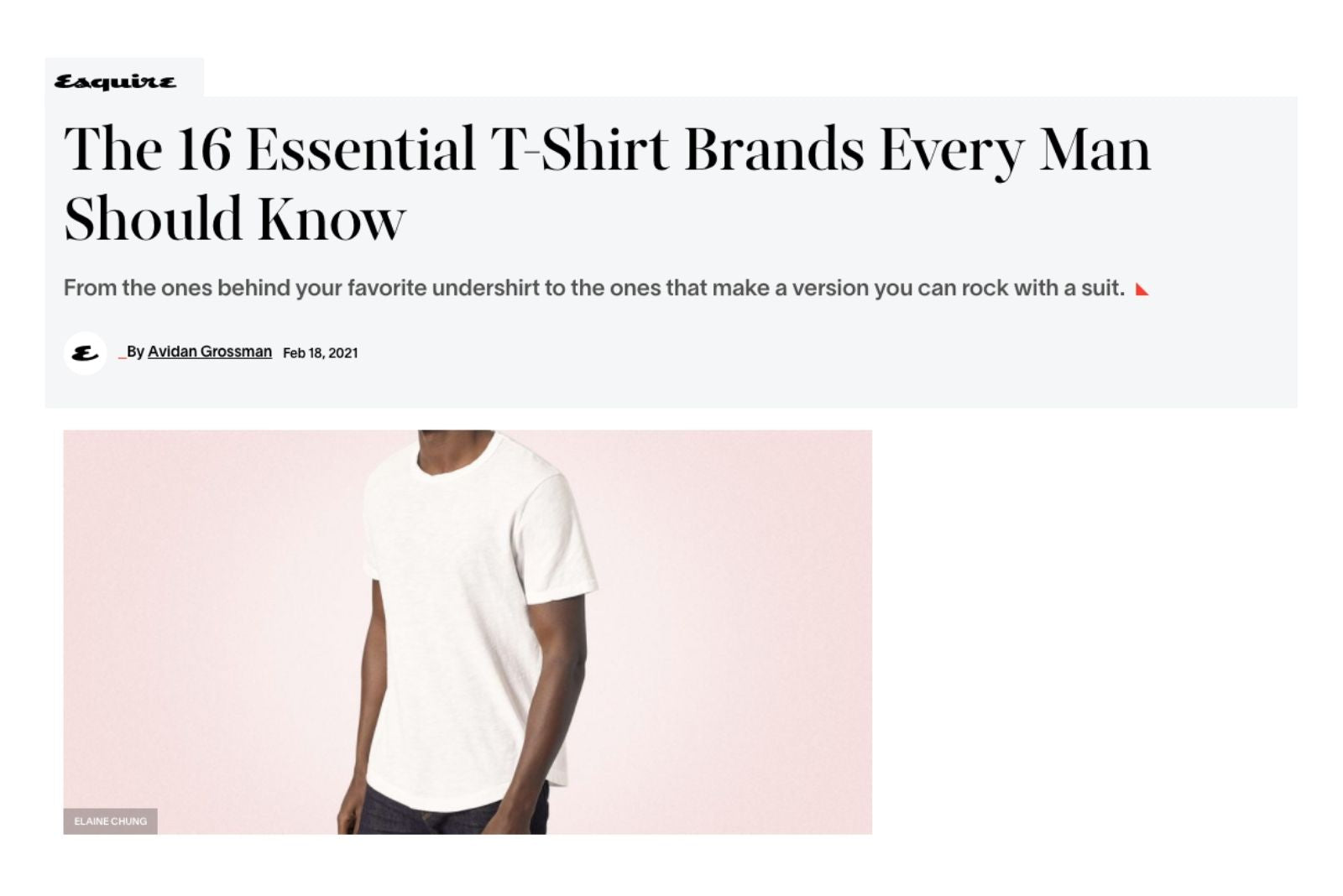 Esquire The 16 Essential T-Shirt Brands Every Man Should Know
