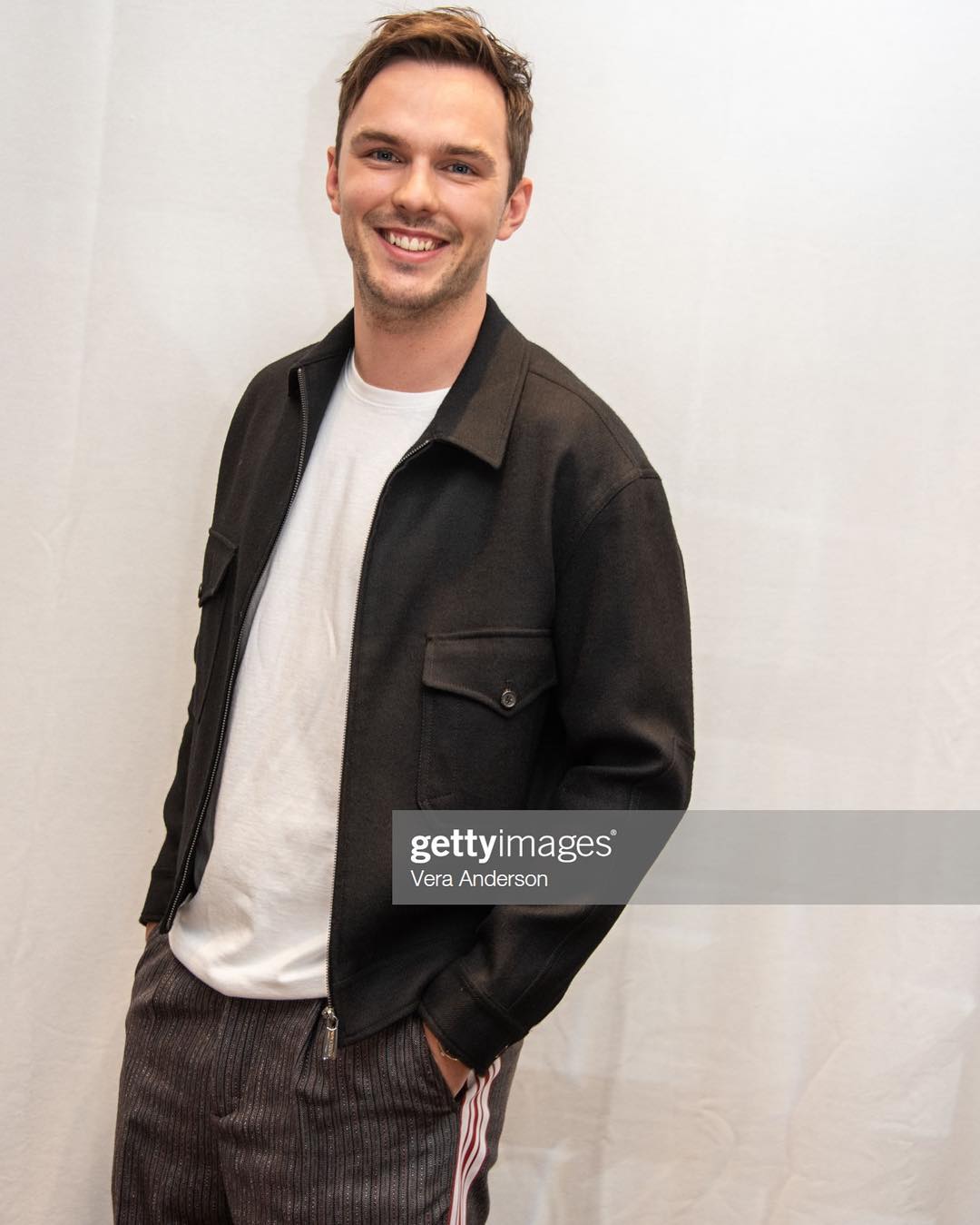 Nicholas Hoult Spotted in Standard Issue for the HFPA Press Conference