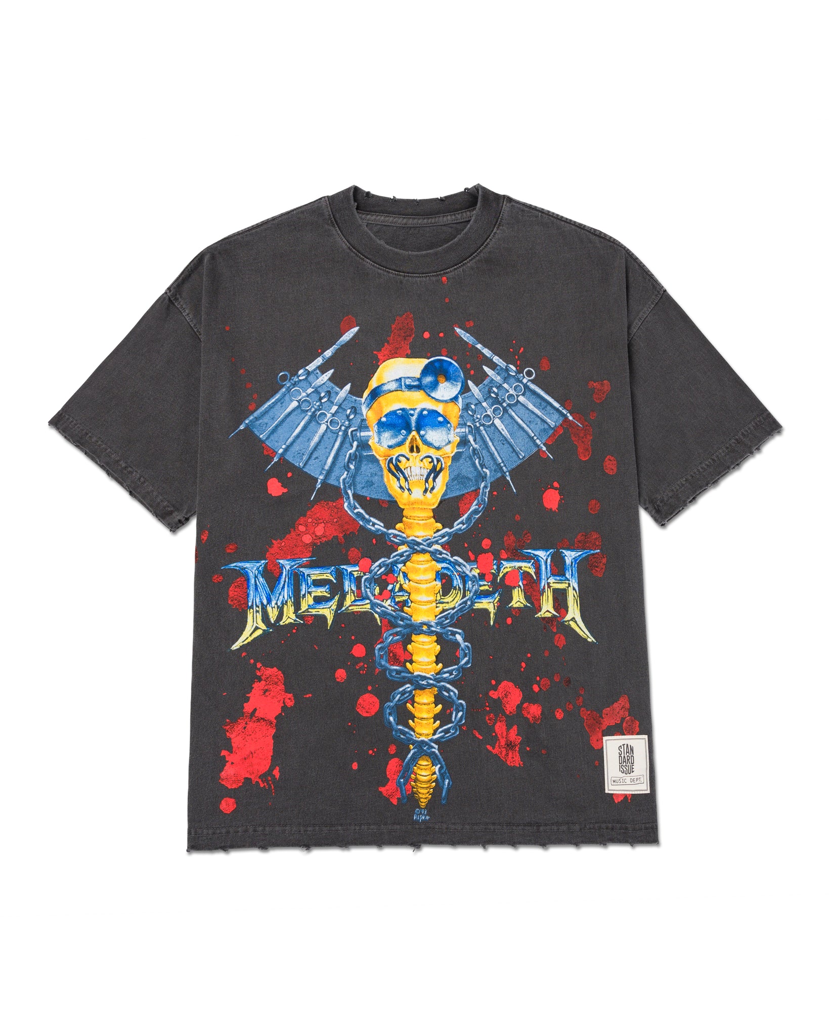 Megadeth Dr Vic Boxy Tee Washed Vintage Black