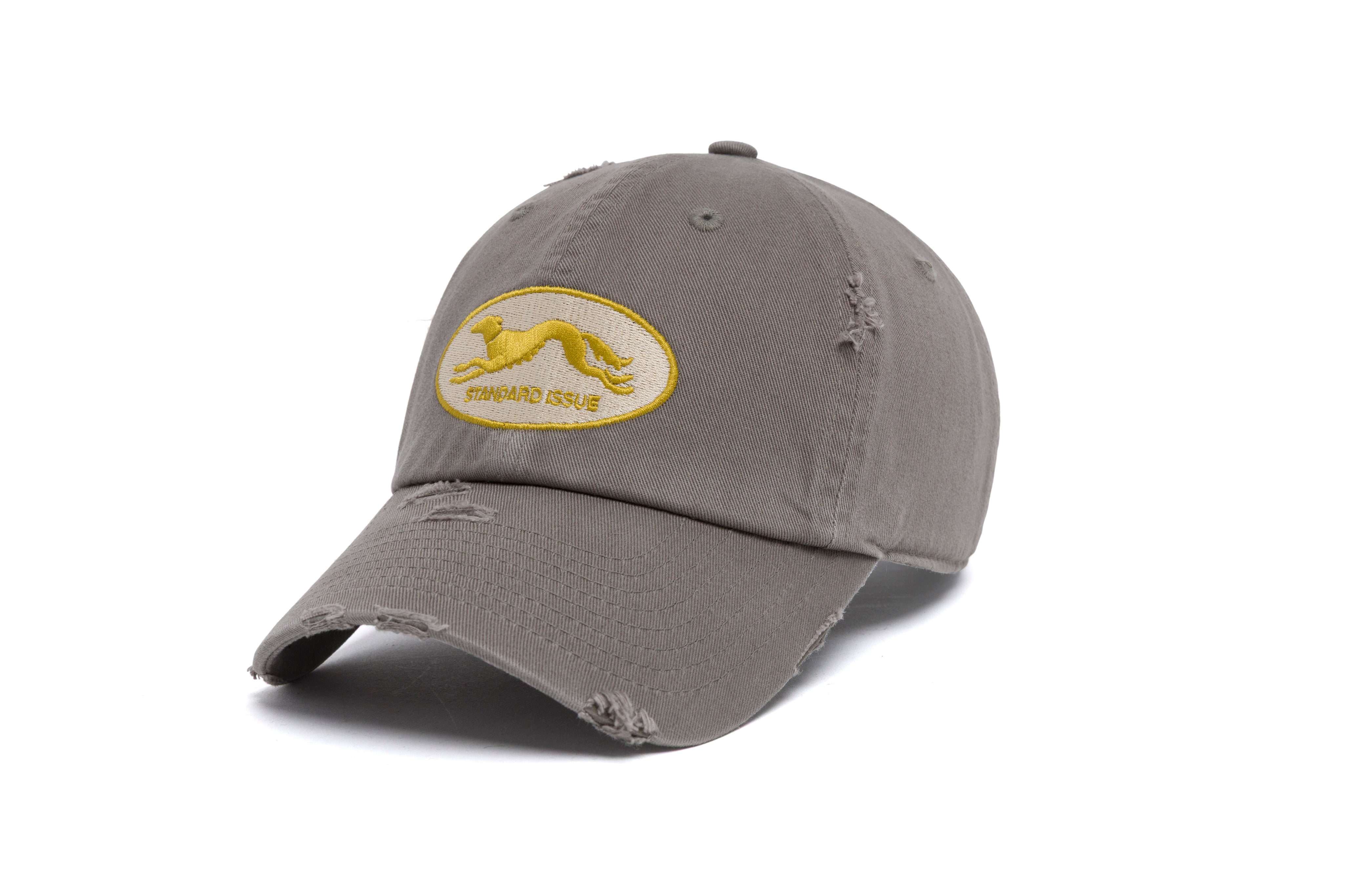 Hound Distressed Cement Strap Back Hat