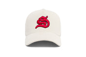 S Monogram Corduroy Cream Snap Back Hat