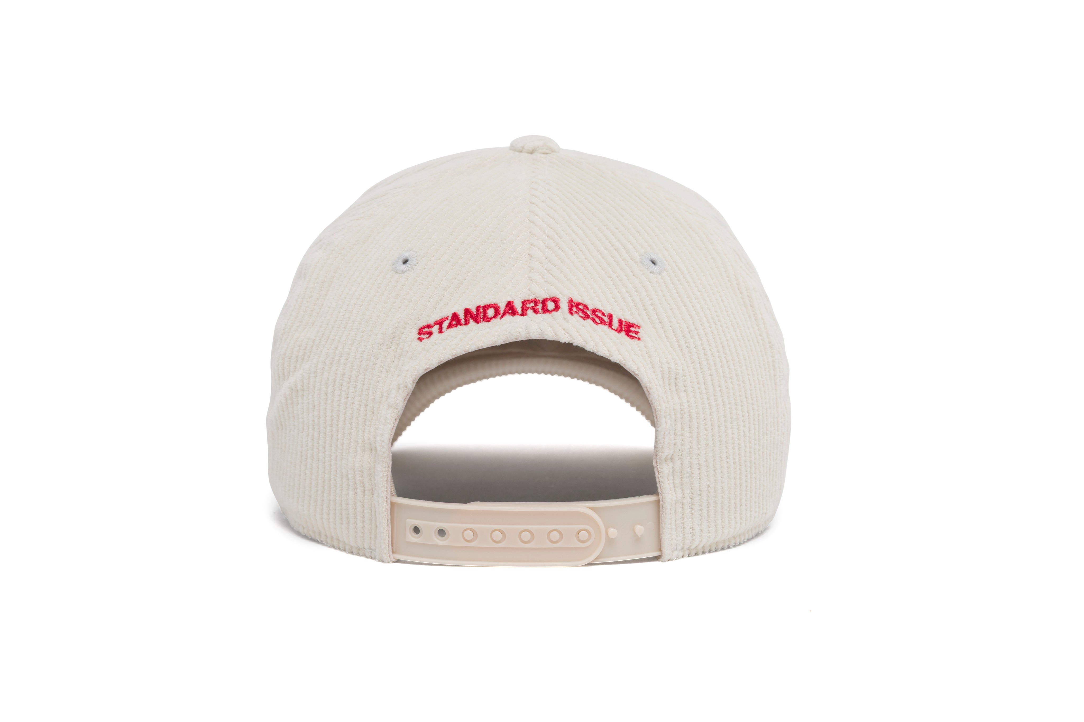 S Monogram Corduroy Cream Snap Back Hat