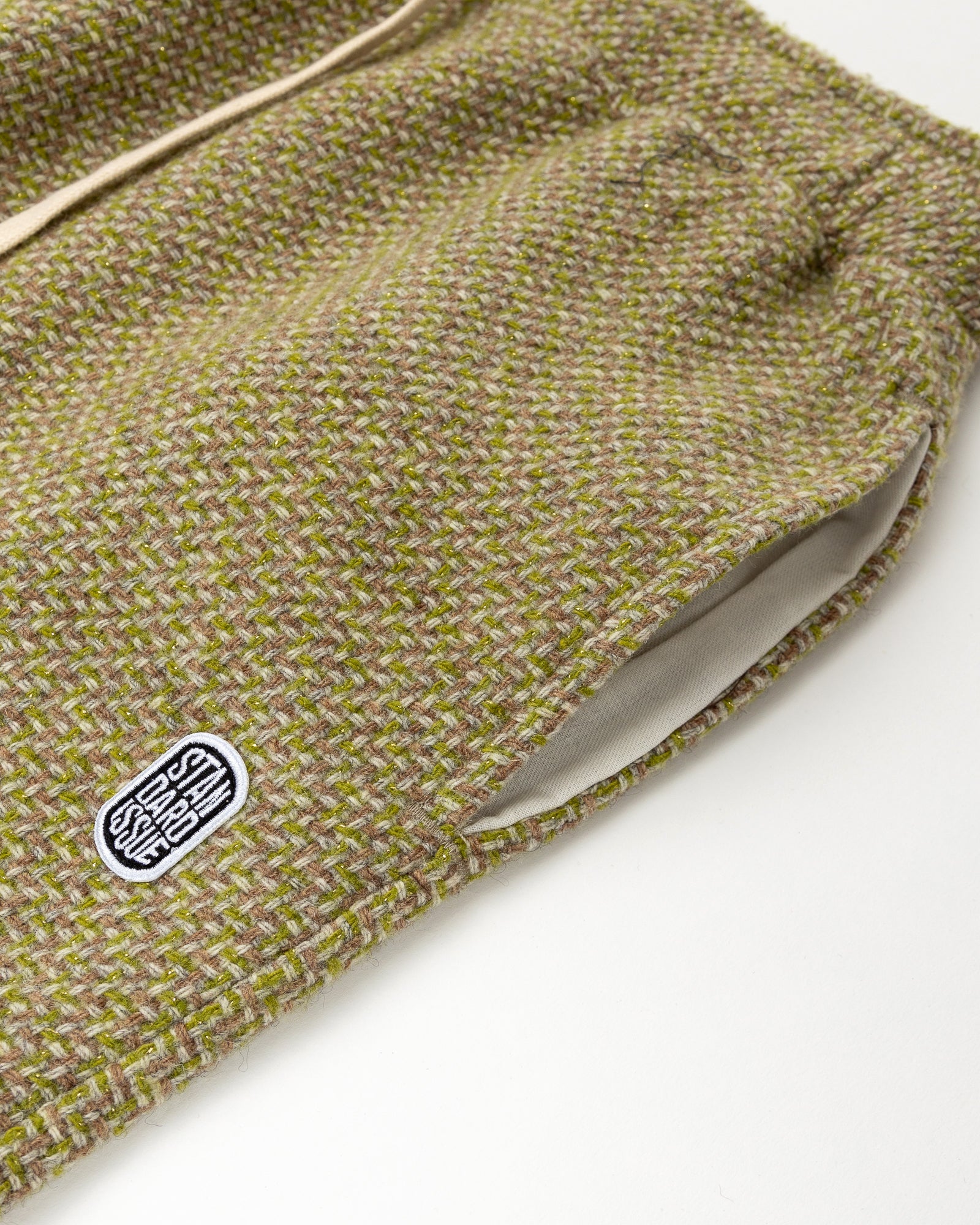Tweed Lime Tan Slacker Pant