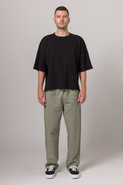 Short Sleeve Thermal Sweater Black