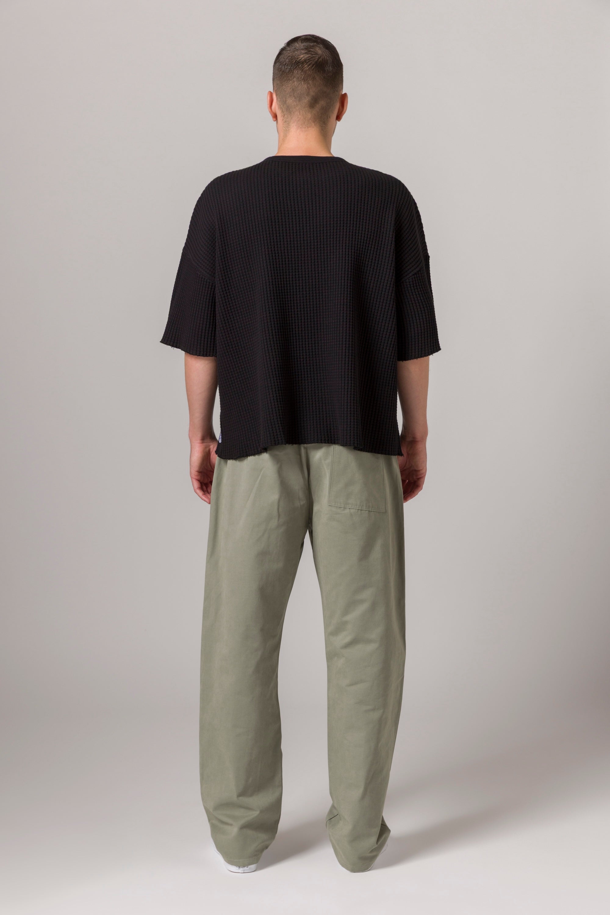 Short Sleeve Thermal Sweater Black