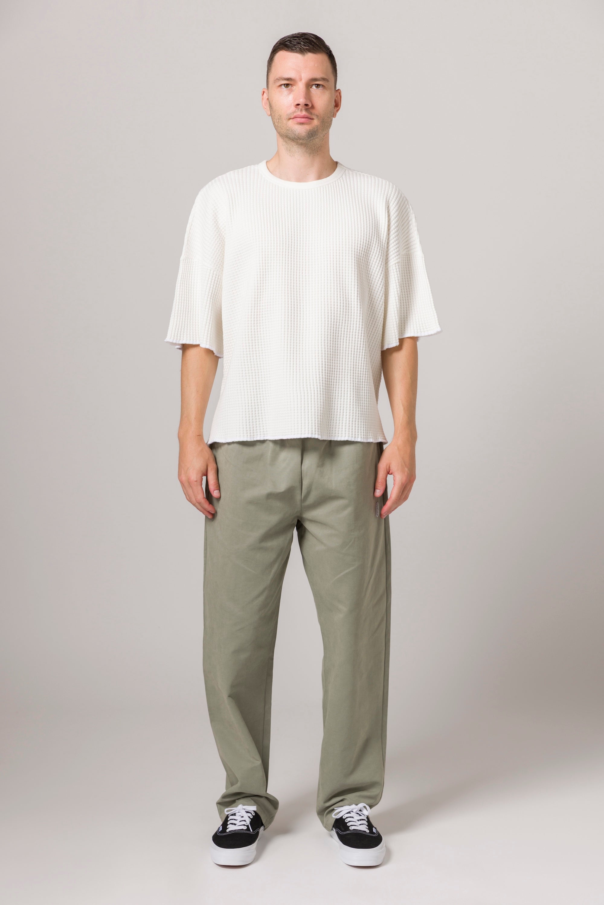 Short Sleeve Thermal Sweater Natural