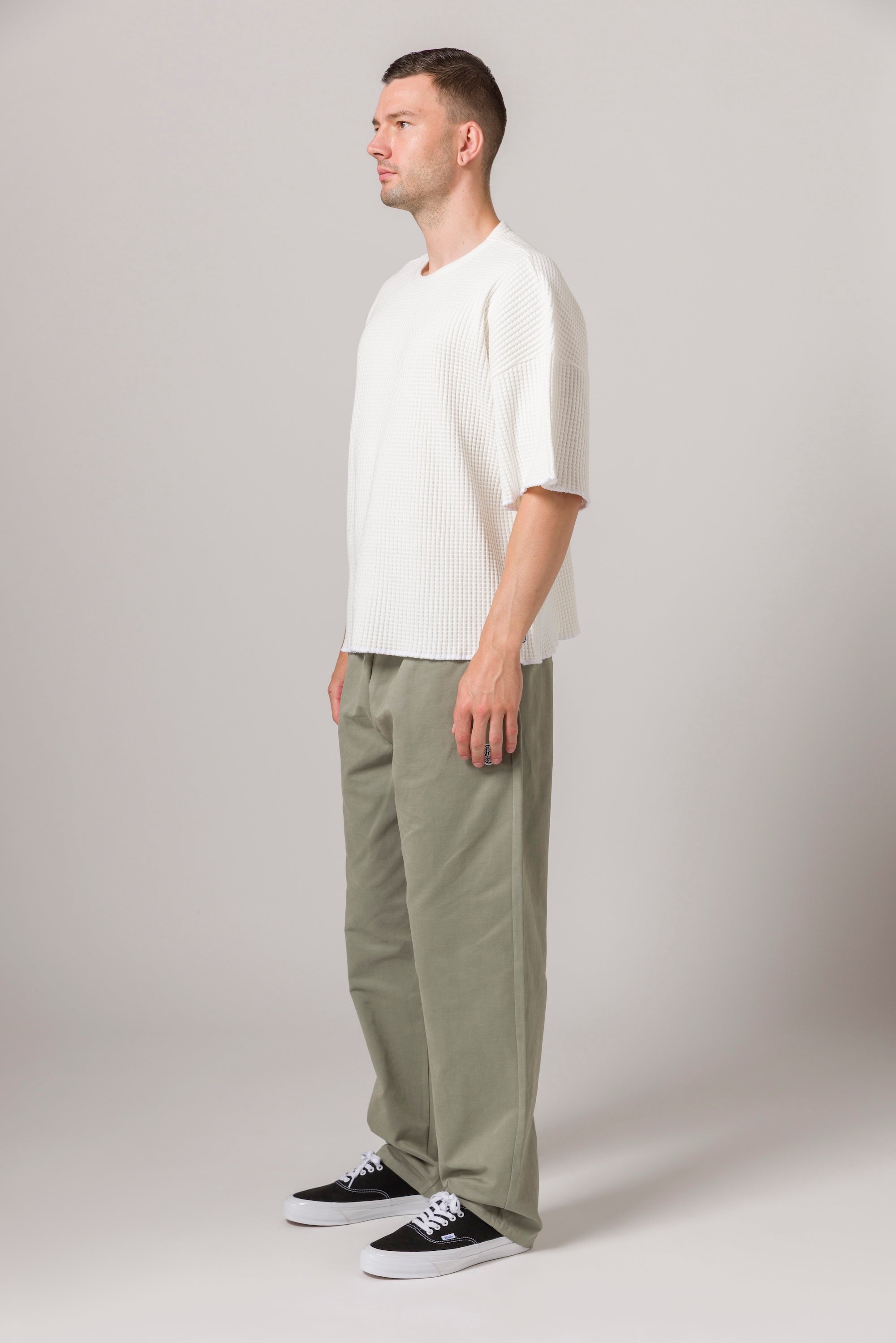 Short Sleeve Thermal Sweater Natural