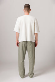Short Sleeve Thermal Sweater Natural