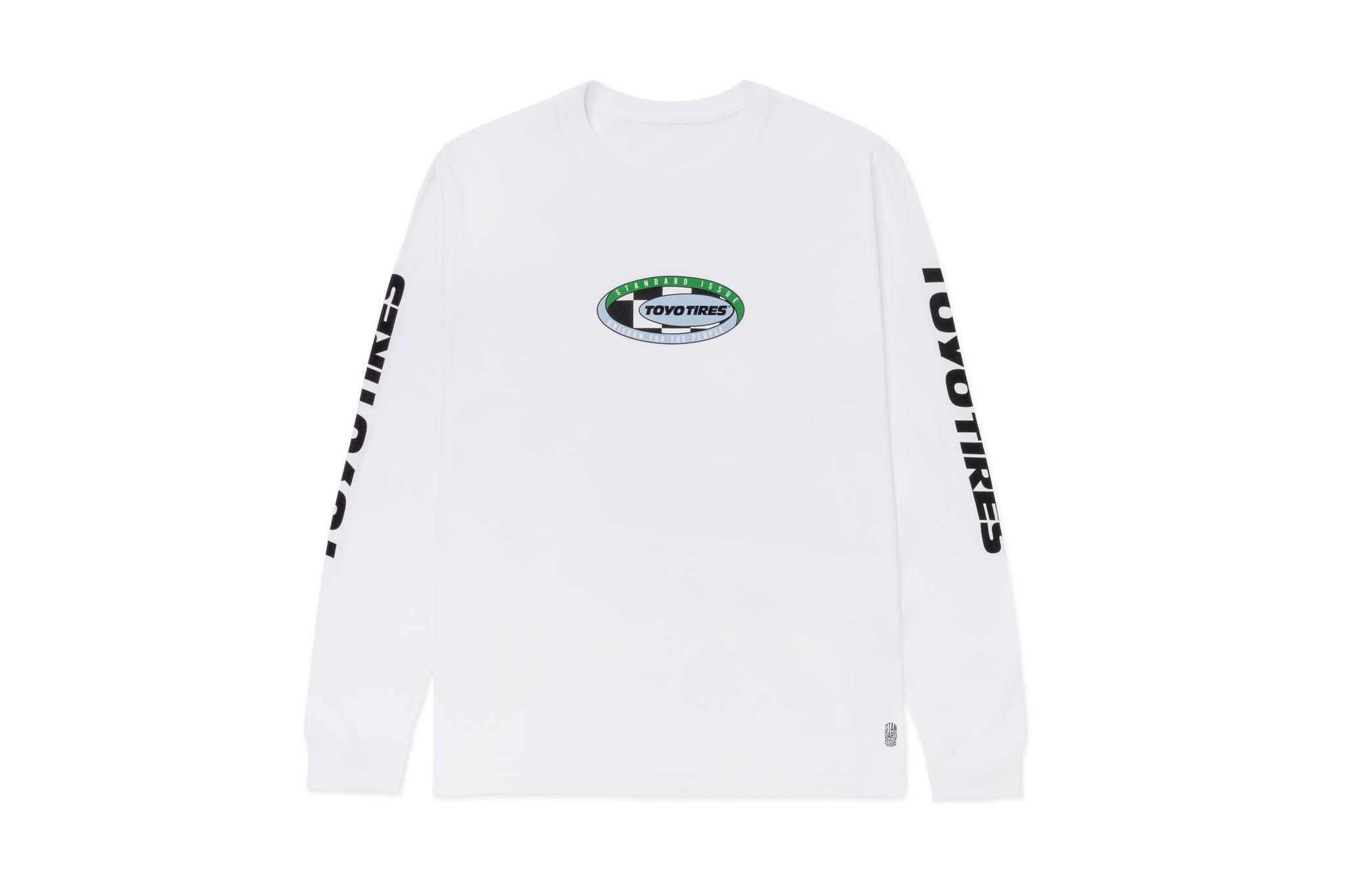 Team Toyo Maximum Traction Check Loop Long Sleeve Tee White