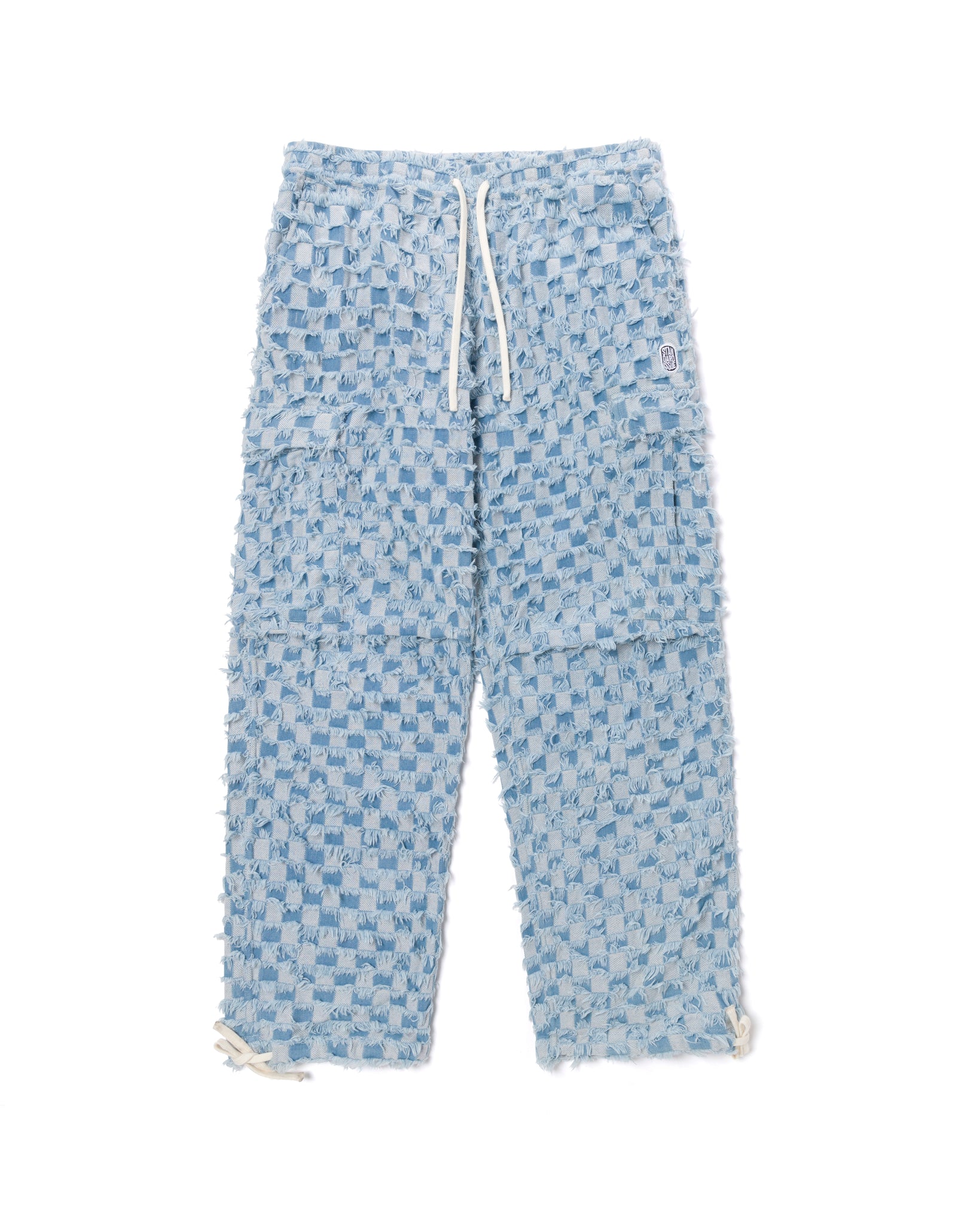 Checkered Denim Cargo Pant