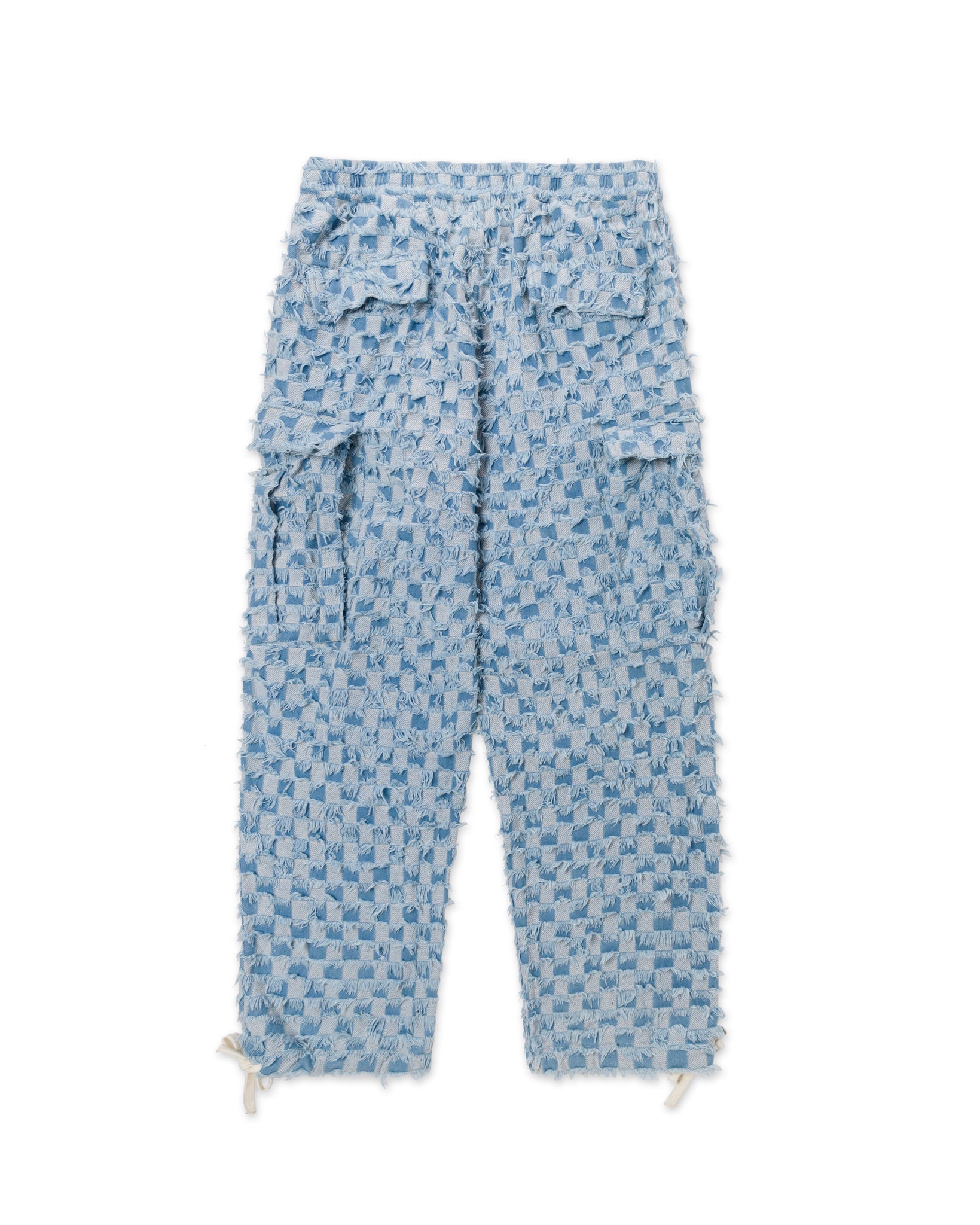 Checkered Denim Cargo Pant