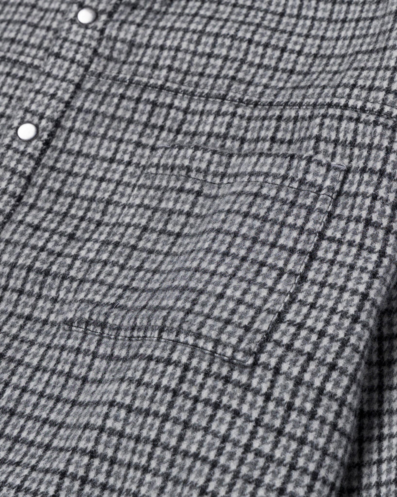 Flannel Houndstooth Shirt Jacket Grey