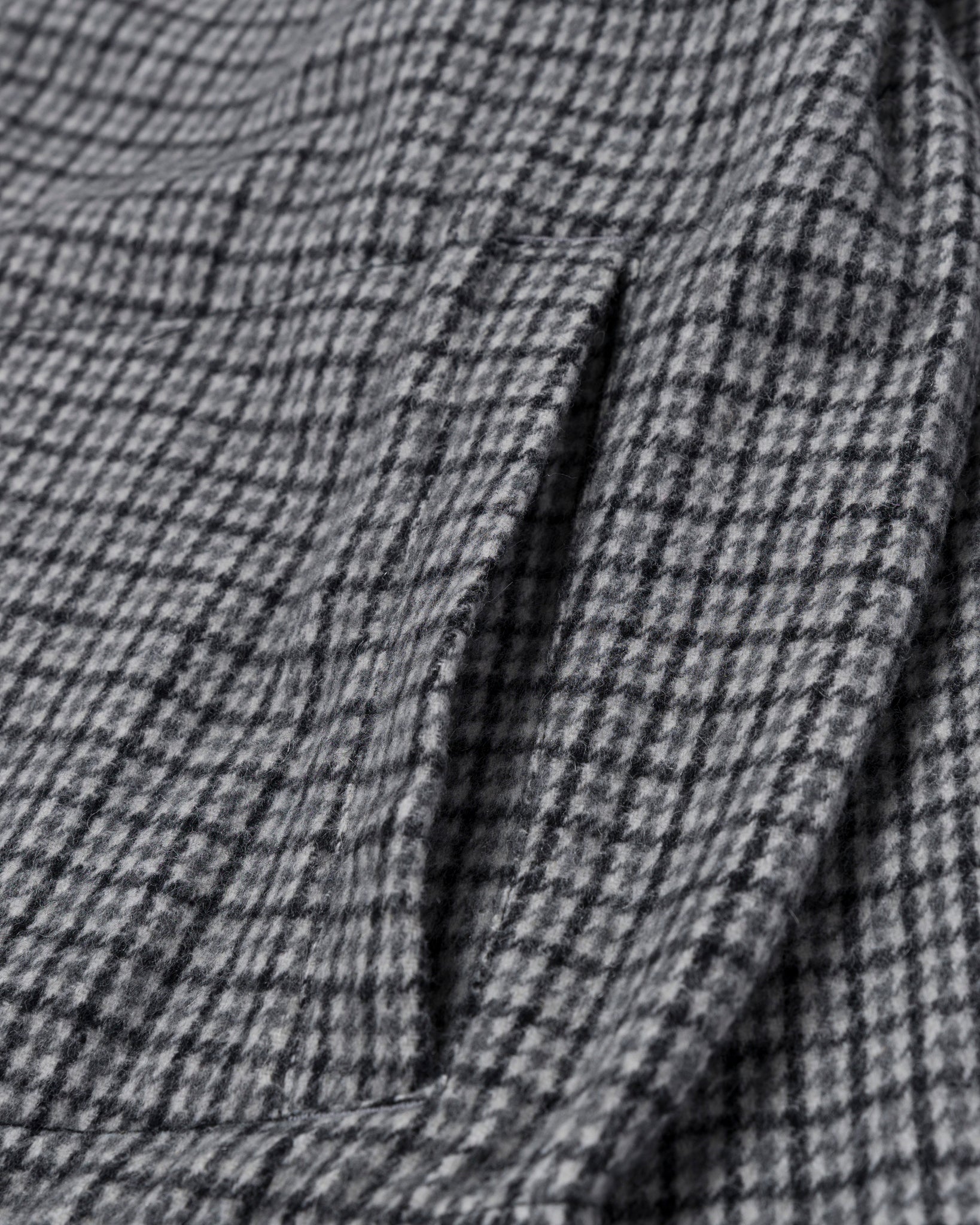 Flannel Houndstooth Shirt Jacket Grey