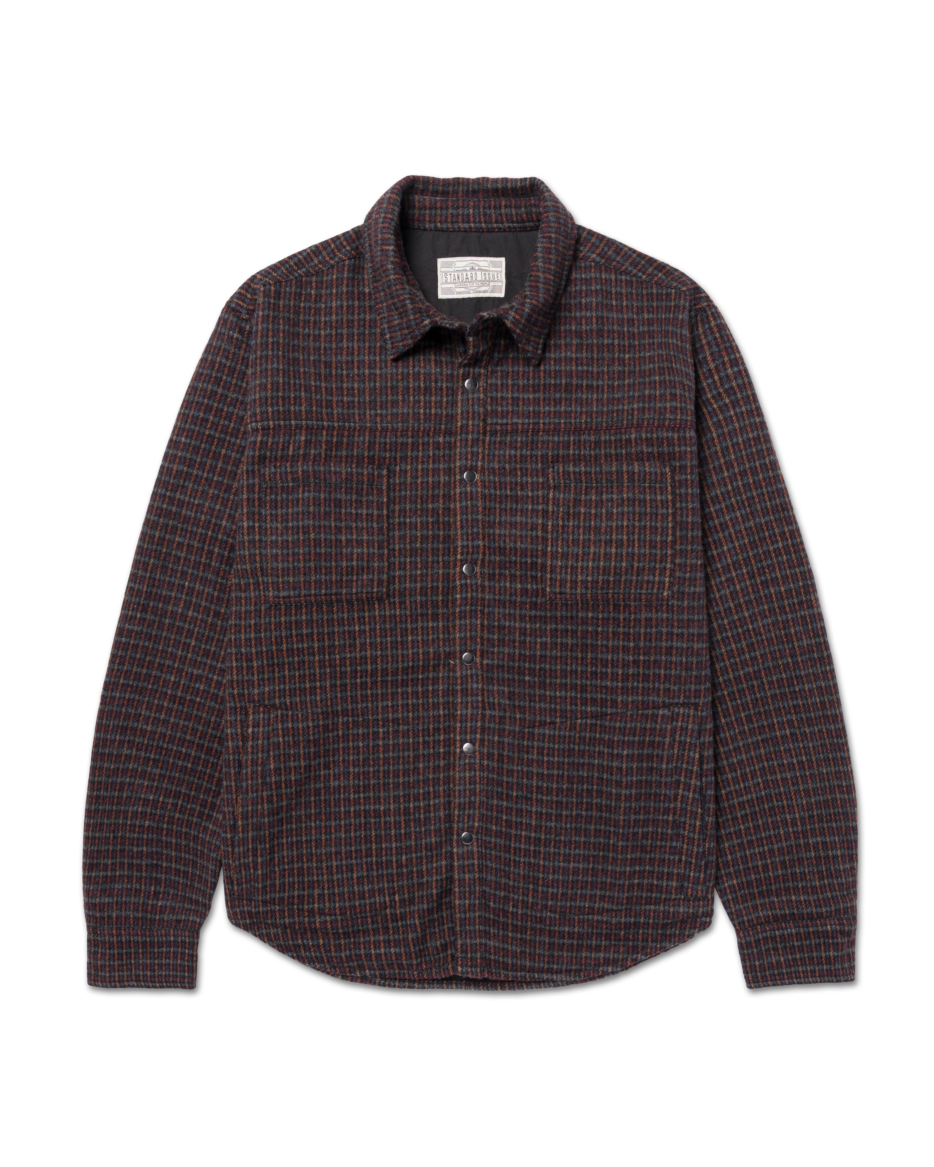 トップス SAPEur 23ss HOUNDS TOOTH HEAD CREWSWEAT Flannel Houndstooth Shirt Jacket – STANDARD ISSUE TEES