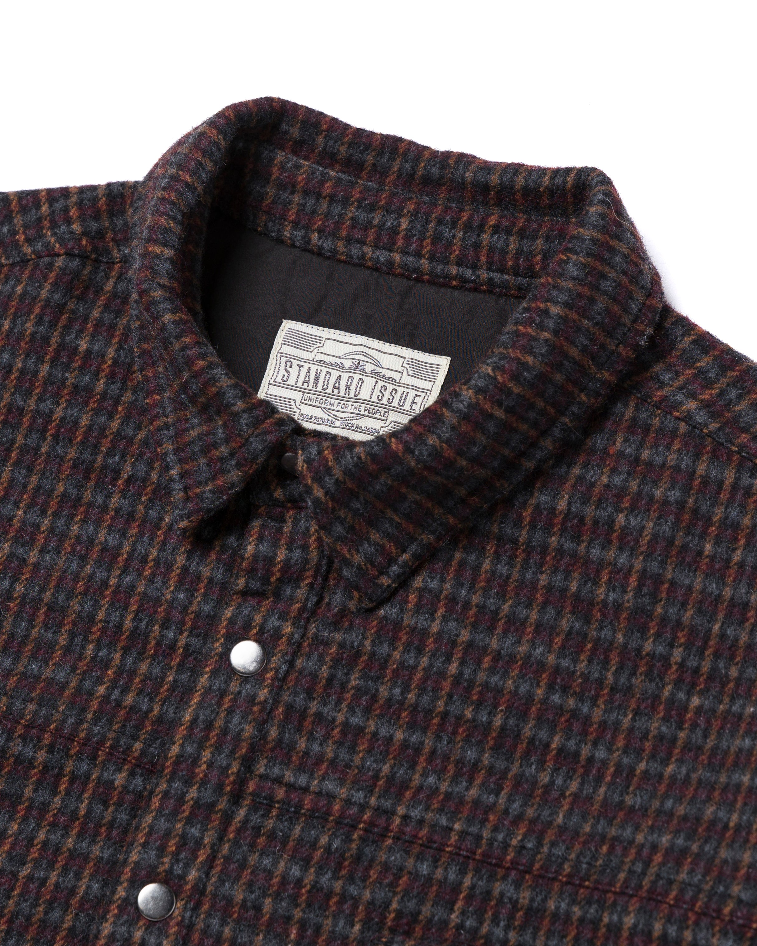 Flannel Houndstooth Shirt Jacket Brown – STANDARD ISSUE TEES