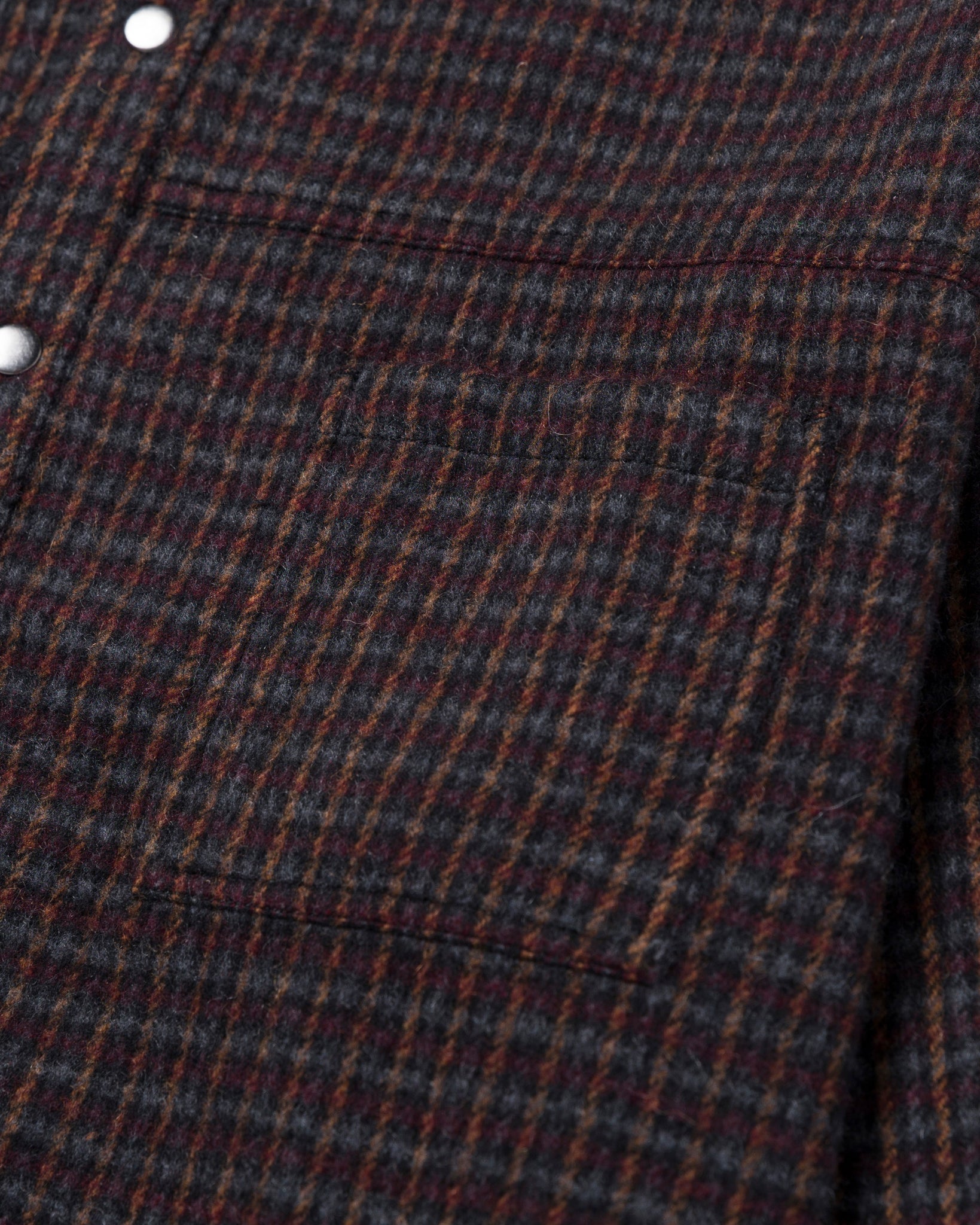 Flannel Houndstooth Shirt Jacket Brown