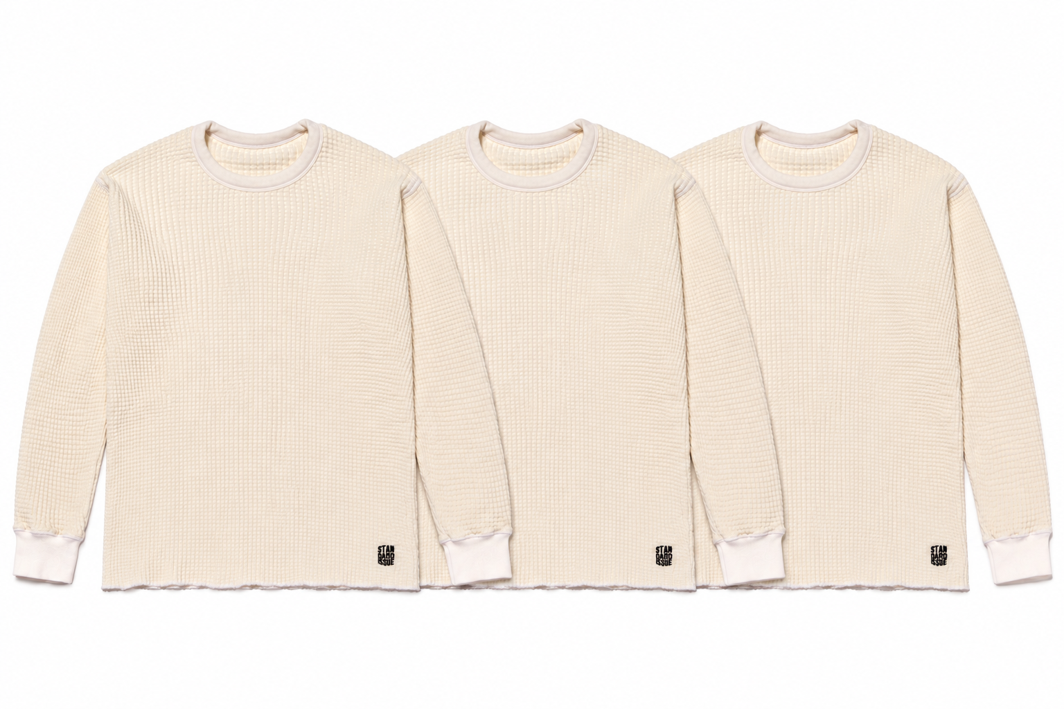 THREE PACK NATURAL THERMAL SWEATERS