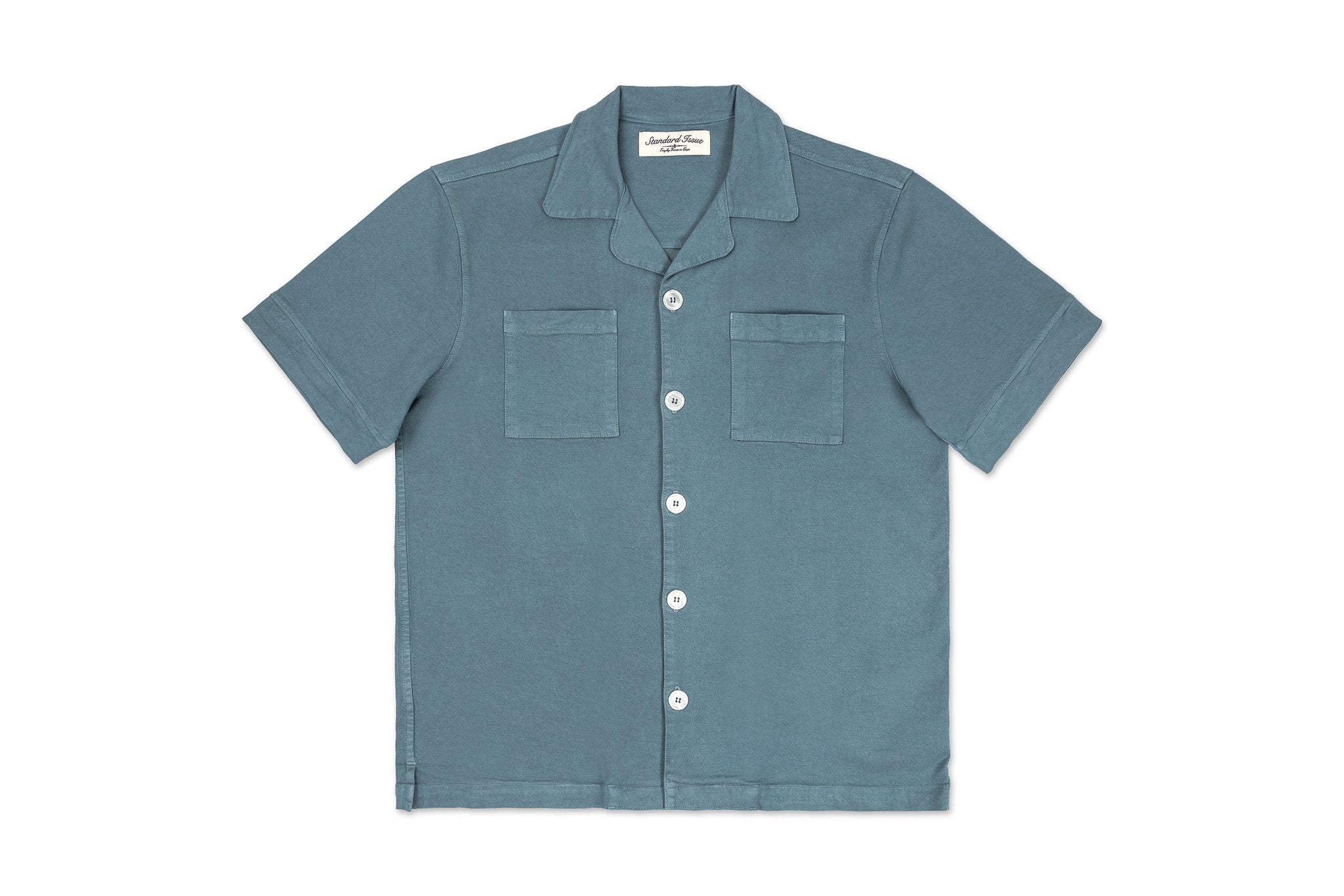 Resort Lounge Short Sleeve Button Up Stormy Sea