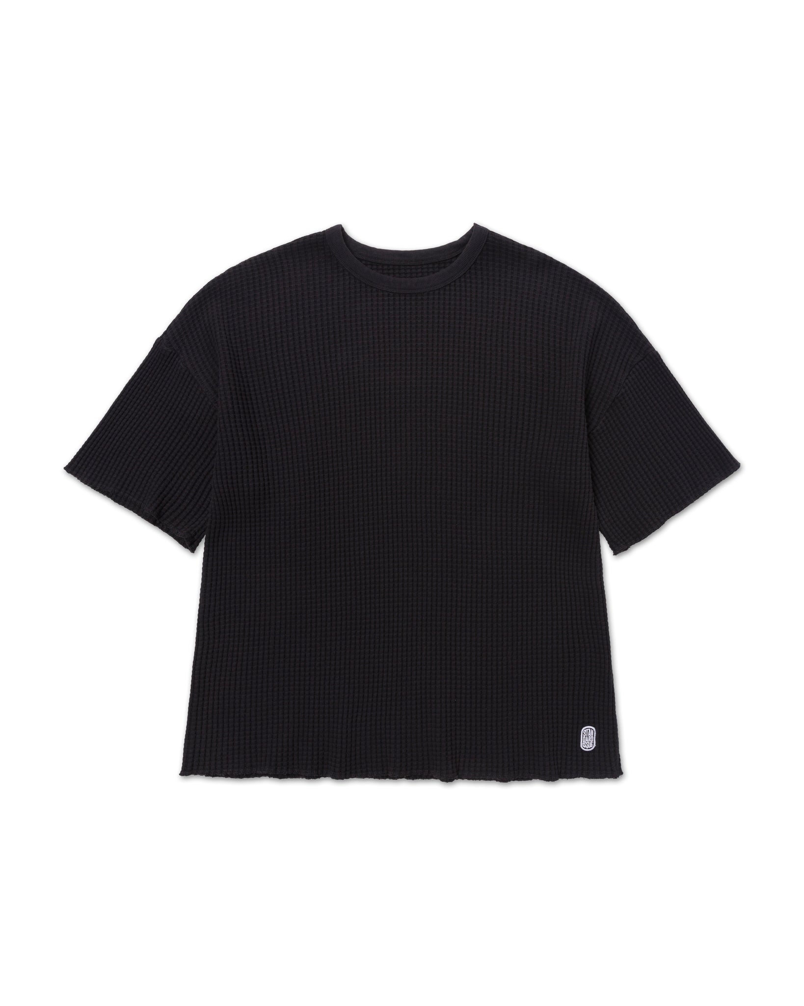 Short Sleeve Thermal Sweater Black