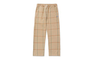 Wool Slacker Pant - Tan Plaid