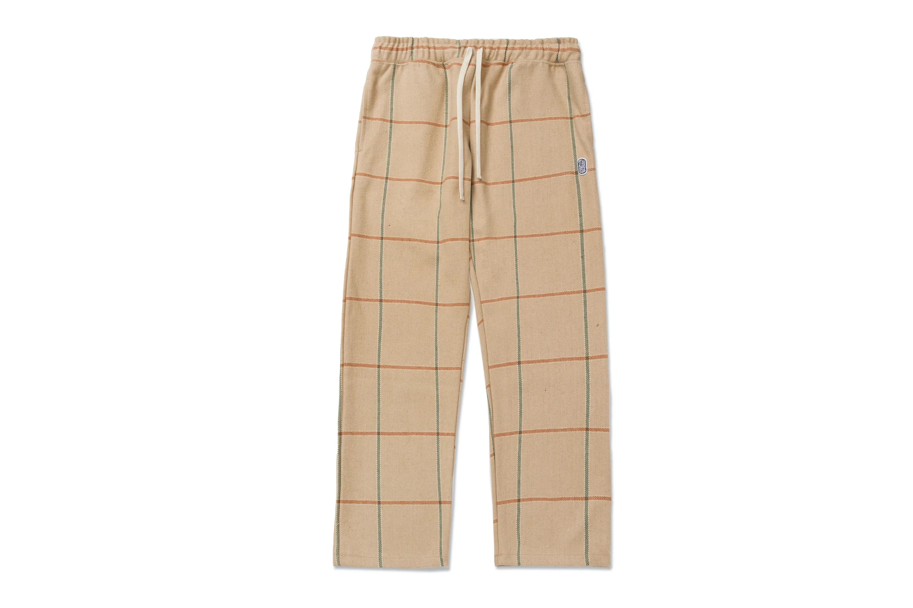 Wool Slacker Pant - Tan Plaid